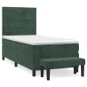 Sommier à lattes de lit avec matelas Vert foncé 90x190 cm 