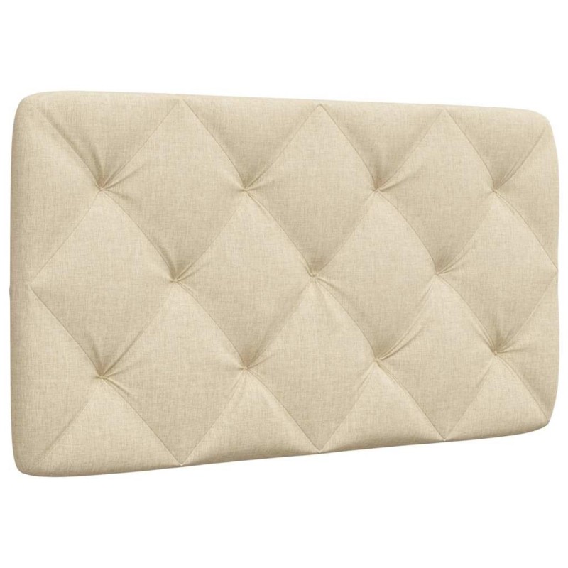Coussin de tête de lit crème 80 cm tissu 