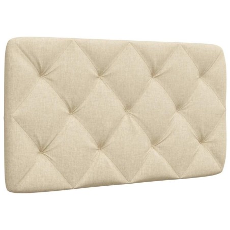 Coussin de tête de lit crème 80 cm tissu 