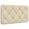 Coussin de tête de lit crème 80 cm tissu 