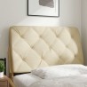 Coussin de tête de lit crème 80 cm tissu 