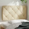 Coussin de tête de lit crème 80 cm tissu 