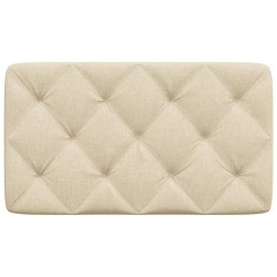 Coussin de tête de lit crème 80 cm tissu 