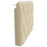 Coussin de tête de lit crème 80 cm tissu 