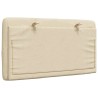 Coussin de tête de lit crème 80 cm tissu 