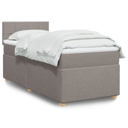 Sommier à lattes de lit avec matelas Taupe 80x200 cm Tissu 