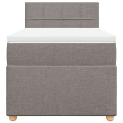 Sommier à lattes de lit avec matelas Taupe 80x200 cm Tissu 