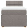 Sommier à lattes de lit avec matelas Taupe 80x200 cm Tissu 