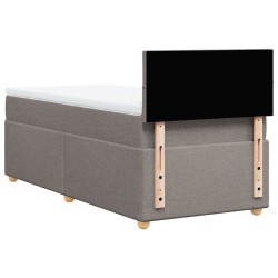 Sommier à lattes de lit avec matelas Taupe 80x200 cm Tissu 