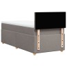 Sommier à lattes de lit avec matelas Taupe 80x200 cm Tissu 