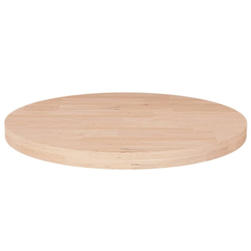 Dessus de table rond Ø30x2,5 cm Bois de chêne massif non traité 