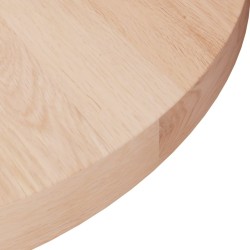 Dessus de table rond Ø30x2,5 cm Bois de chêne massif non traité 