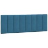 Lit avec matelas bleu 140x190 cm velours 