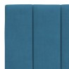 Lit avec matelas bleu 140x190 cm velours 