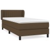 Sommier à lattes de lit avec matelas Marron foncé 90x200 cm 