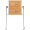 Chaises de jardin avec coussins lot de 2 Teck solide et acier 