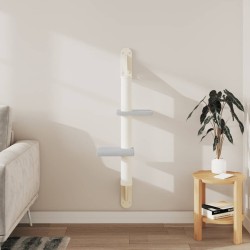 Arbre à chat mural avec griffoir gris clair 108 cm 
