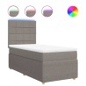 Sommier à lattes de lit avec matelas Taupe 80x200 cm Tissu 