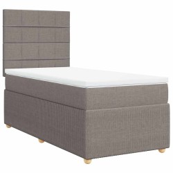 Sommier à lattes de lit avec matelas Taupe 80x200 cm Tissu 