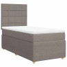 Sommier à lattes de lit avec matelas Taupe 80x200 cm Tissu 