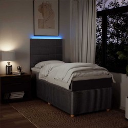 Sommier à lattes de lit avec matelas Taupe 80x200 cm Tissu 