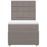 Sommier à lattes de lit avec matelas Taupe 80x200 cm Tissu 