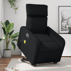 Fauteuil inclinable de massage électrique noir similicuir 