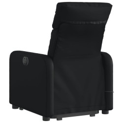 Fauteuil inclinable de massage électrique noir similicuir 
