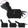 Fauteuil inclinable de massage électrique noir similicuir 