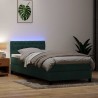 Sommier à lattes de lit et matelas vert foncé 90x210 cm velours 