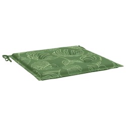Coussins de chaise lot de 2 motif de feuilles 40x40x4 cm tissu 