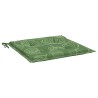 Coussins de chaise lot de 2 motif de feuilles 40x40x4 cm tissu 