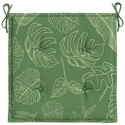 Coussins de chaise lot de 2 motif de feuilles 40x40x4 cm tissu 