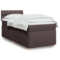 Sommier à lattes de lit avec matelas Marron foncé 80x200 cm 