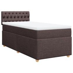 Sommier à lattes de lit avec matelas Marron foncé 80x200 cm 