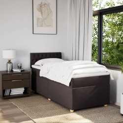Sommier à lattes de lit avec matelas Marron foncé 80x200 cm 