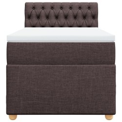 Sommier à lattes de lit avec matelas Marron foncé 80x200 cm 