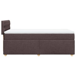 Sommier à lattes de lit avec matelas Marron foncé 80x200 cm 