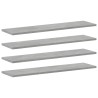 Panneaux de bibliothèque 4 pcs Gris béton 80x20x1,5cm Aggloméré 