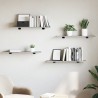 Panneaux de bibliothèque 4 pcs Gris béton 80x20x1,5cm Aggloméré 