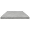 Panneaux de bibliothèque 4 pcs Gris béton 80x20x1,5cm Aggloméré 