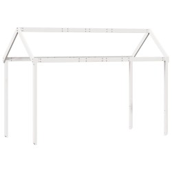 Lit superposé avec échelle et toit sans matelas blanc 90x200 cm 