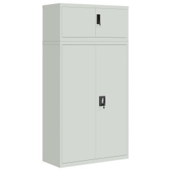 Classeur gris clair 90x40x180 cm acier 