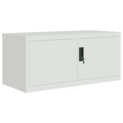 Classeur gris clair 90x40x180 cm acier 