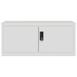 Classeur gris clair 90x40x180 cm acier 
