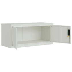 Classeur gris clair 90x40x180 cm acier 