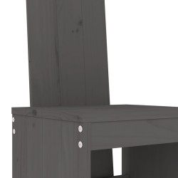 Ensemble de bar de jardin 5 pcs gris bois de pin massif 