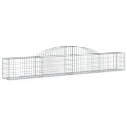 Paniers à gabions arqués 6 pcs 300x30x40/60 cm fer galvanisé 
