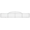 Paniers à gabions arqués 6 pcs 300x30x40/60 cm fer galvanisé 
