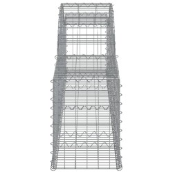 Paniers à gabions arqués 6 pcs 300x30x40/60 cm fer galvanisé 